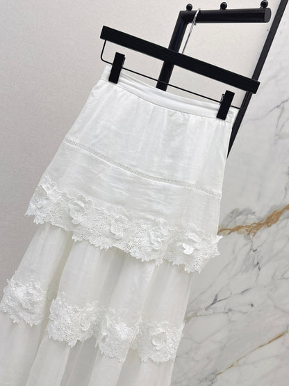 25SS Linen lace skirt