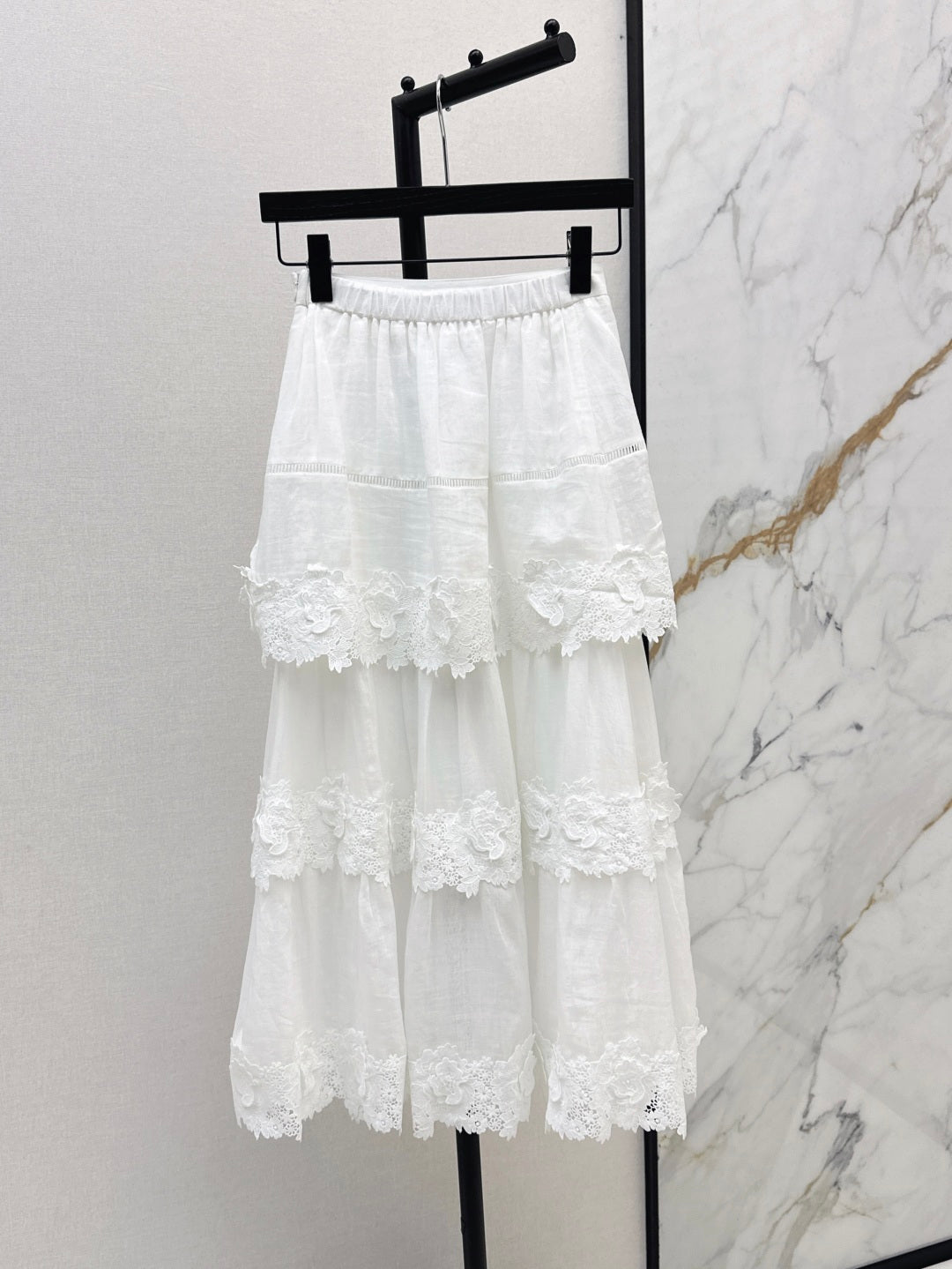 25SS Linen lace skirt