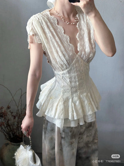 25ss embroidered top