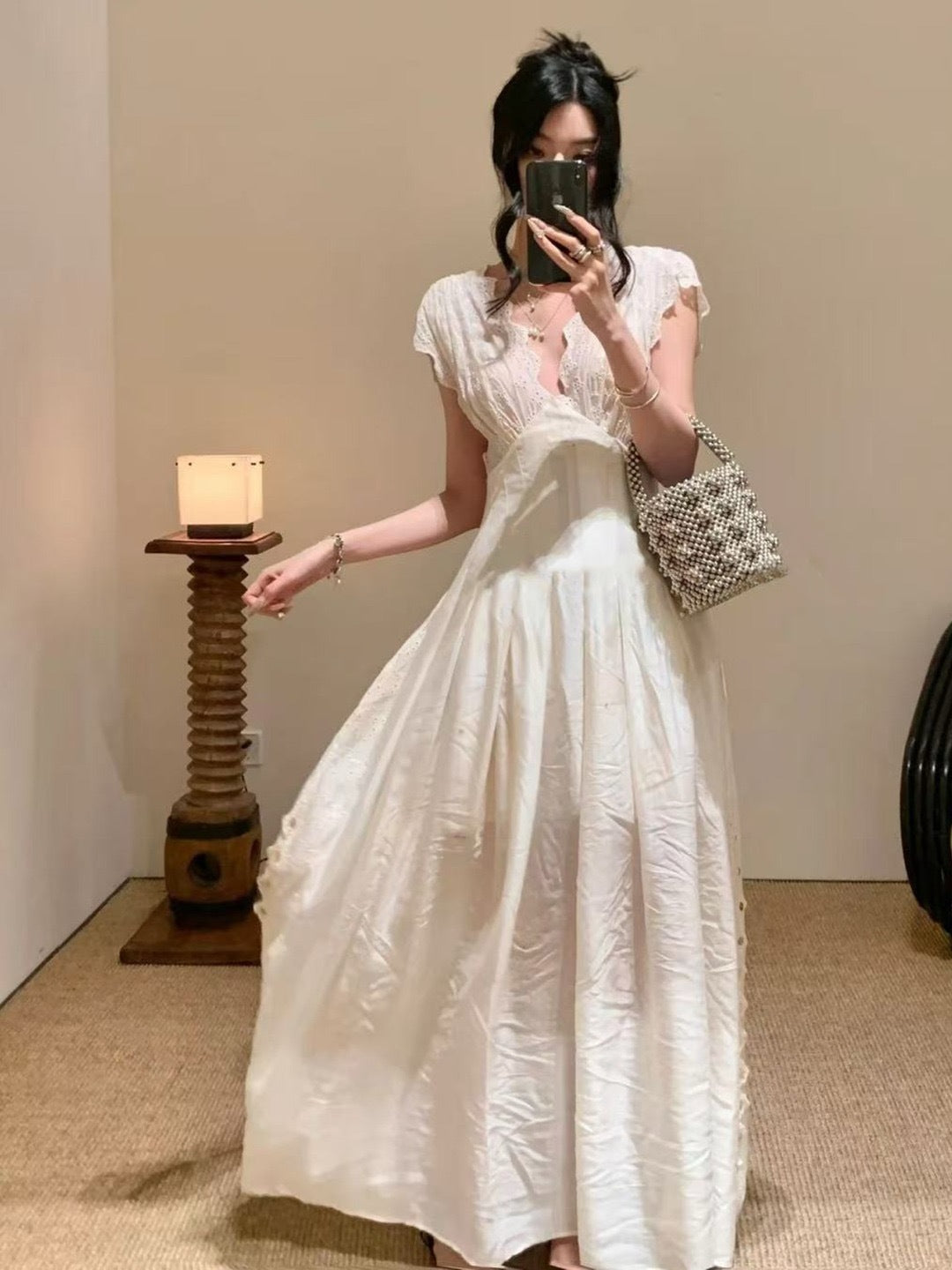 25SS embroidered dress