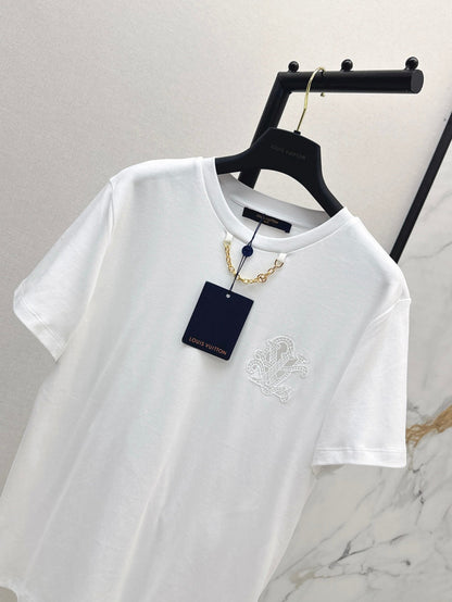 25ss embroidered t-shirt