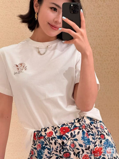 25ss embroidered t-shirt