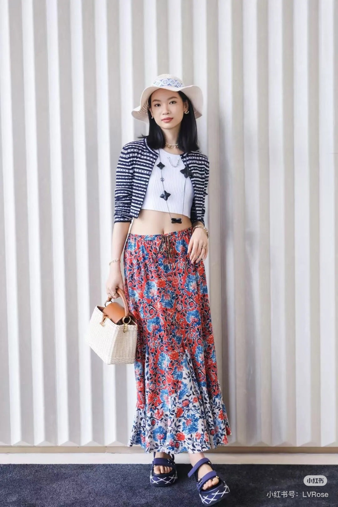 25ss print skirt