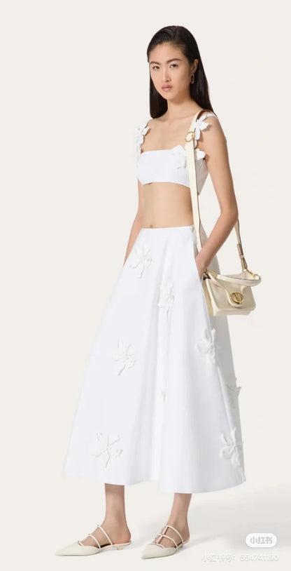 25ss embroidered skirt