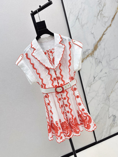 25ss embroidered dress