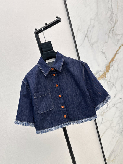 25ss denim crop shirt