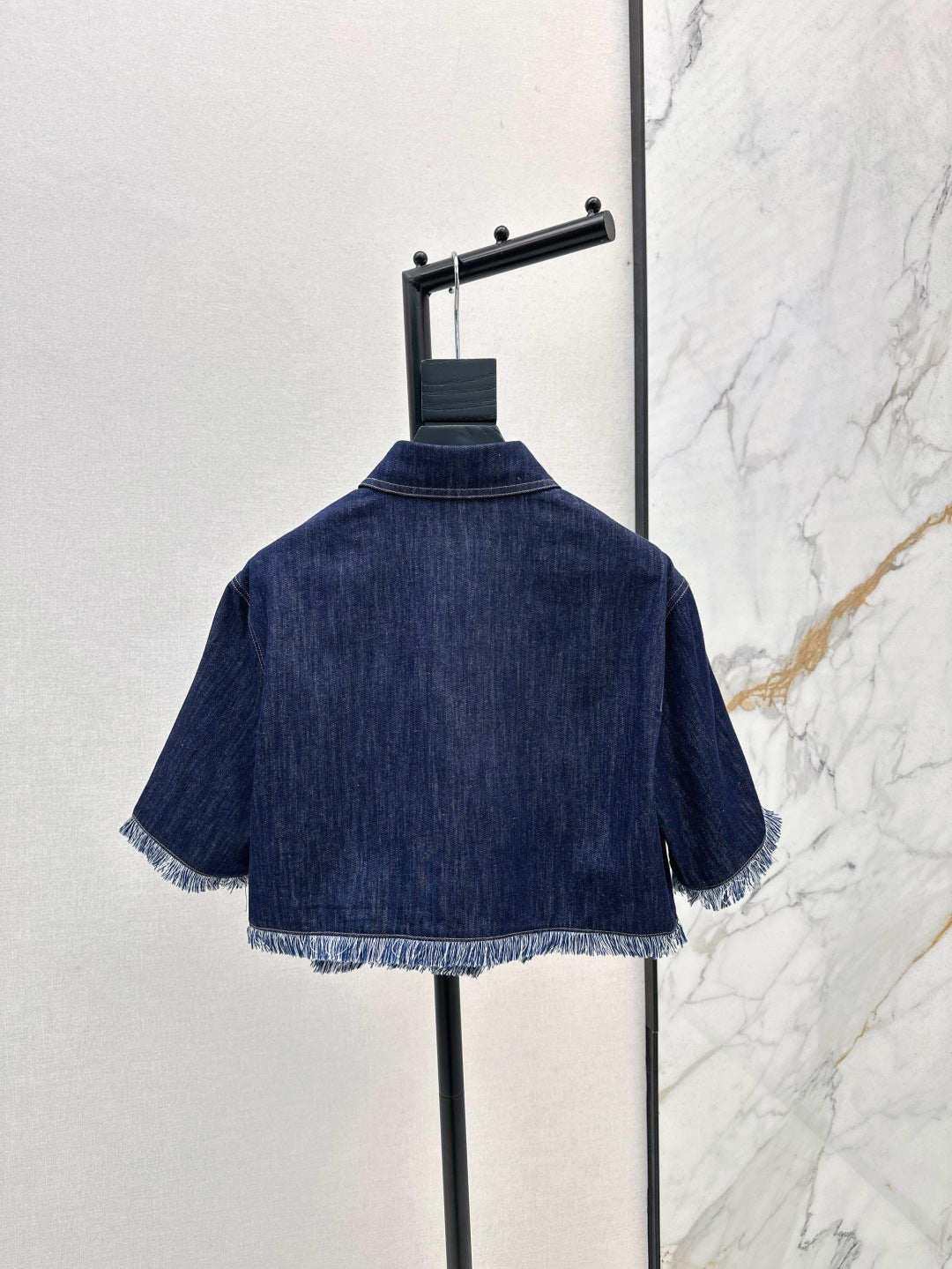 25ss denim crop shirt