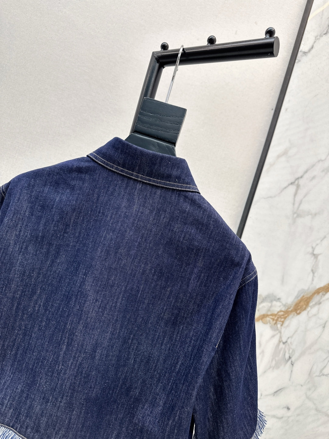 25ss denim crop shirt