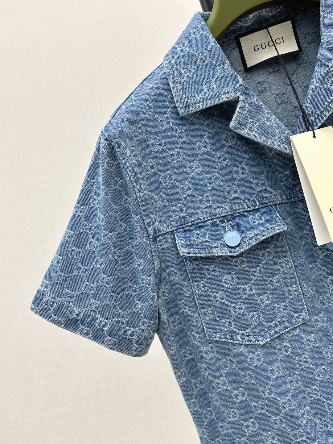 25ss jacquard denim jumpsuit