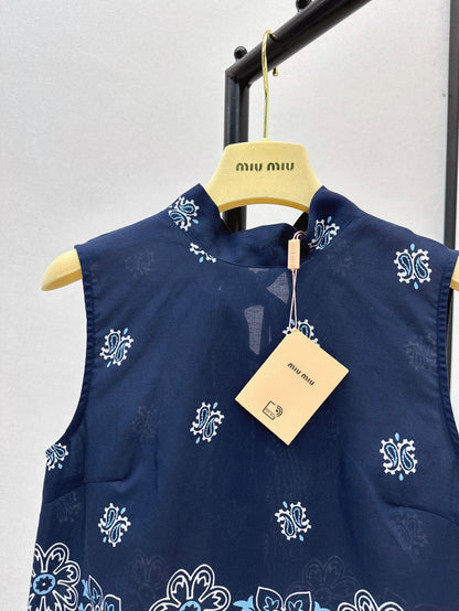 25ss Linen print vest