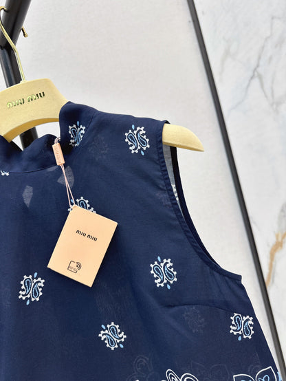 25ss Linen print vest