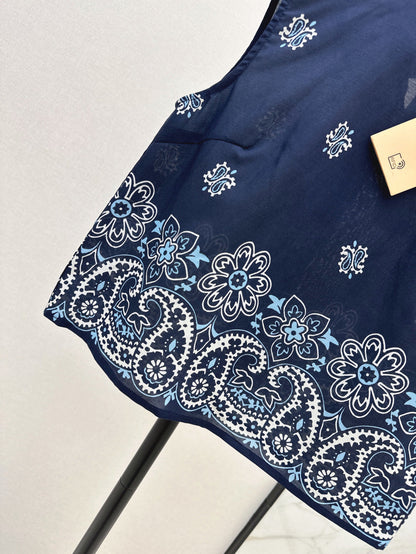 25ss Linen print vest