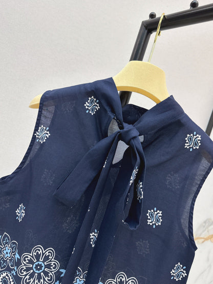 25ss Linen print vest