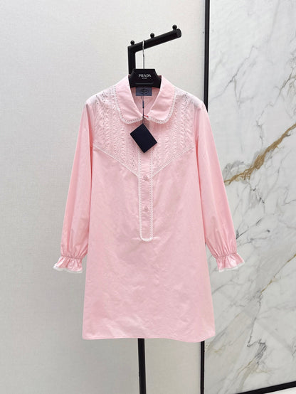 25ss lace shirt dress