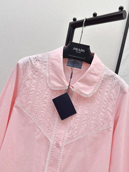 25ss lace shirt dress