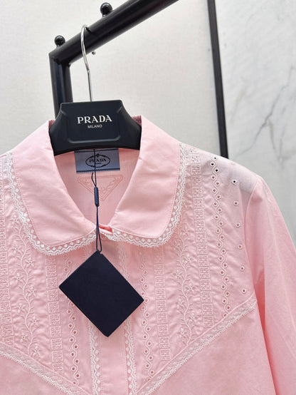 25ss lace shirt dress