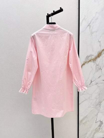 25ss lace shirt dress