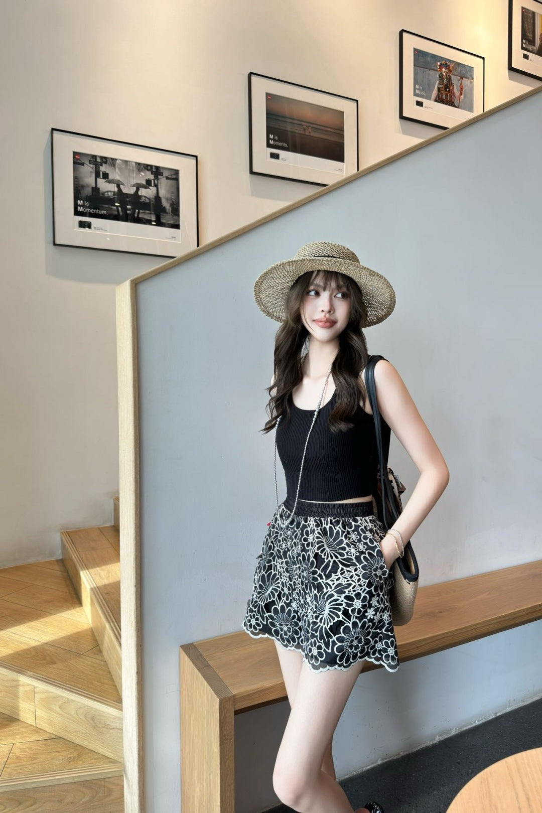 25ss embroidered skirt