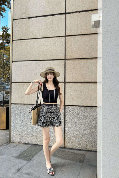 25ss embroidered skirt