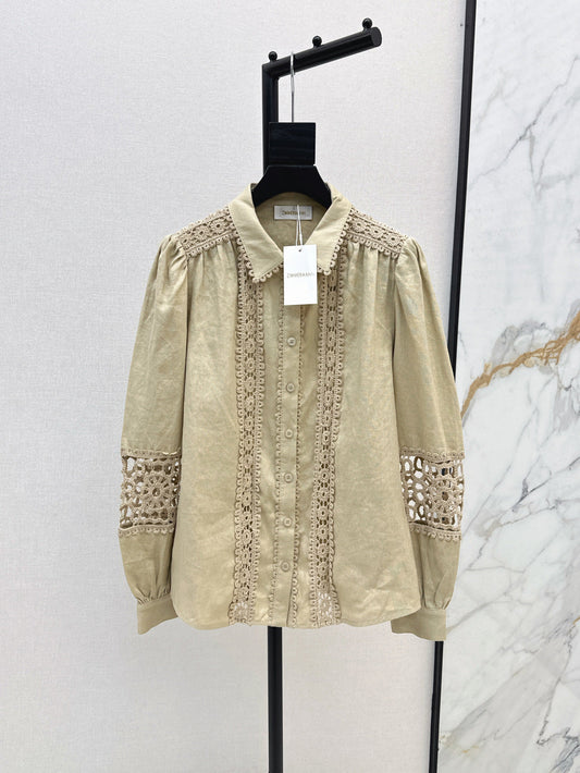 25ss Linen lace shirt