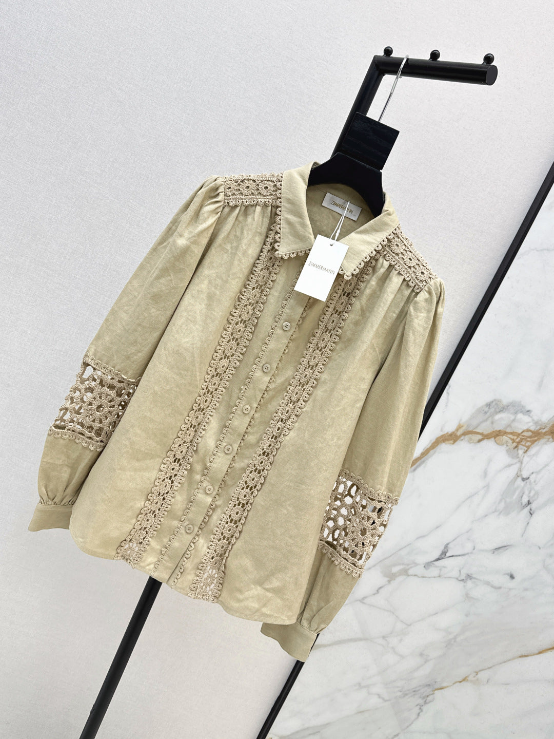 25ss Linen lace shirt