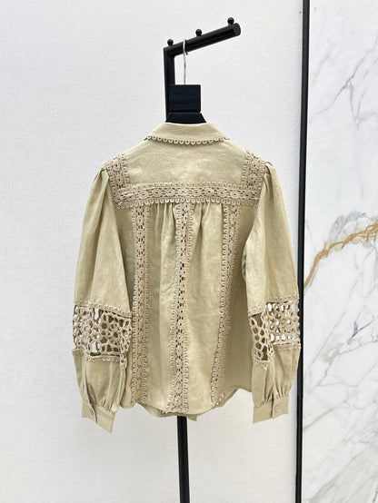 25ss Linen lace shirt