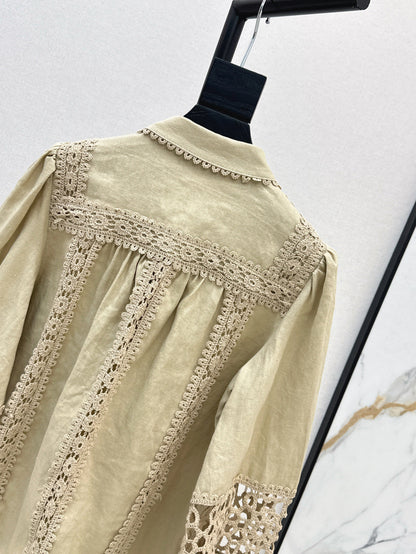 25ss Linen lace shirt