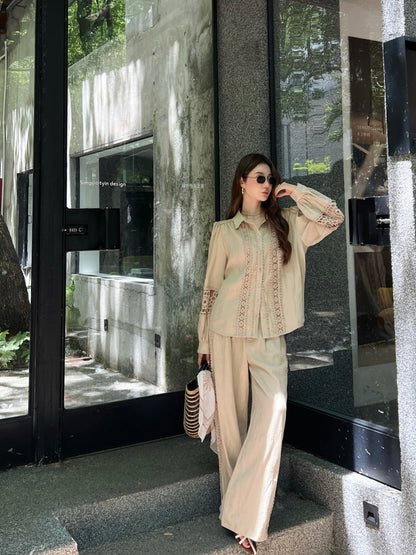 25ss Linen lace shirt