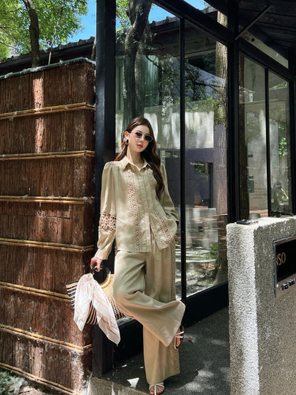 25ss Linen lace shirt