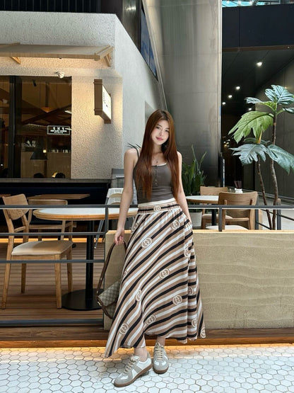 25ss print skirt