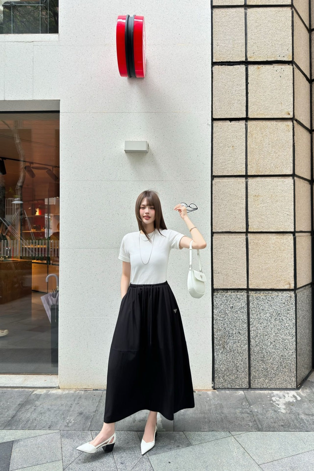 25ss drawstring skirt