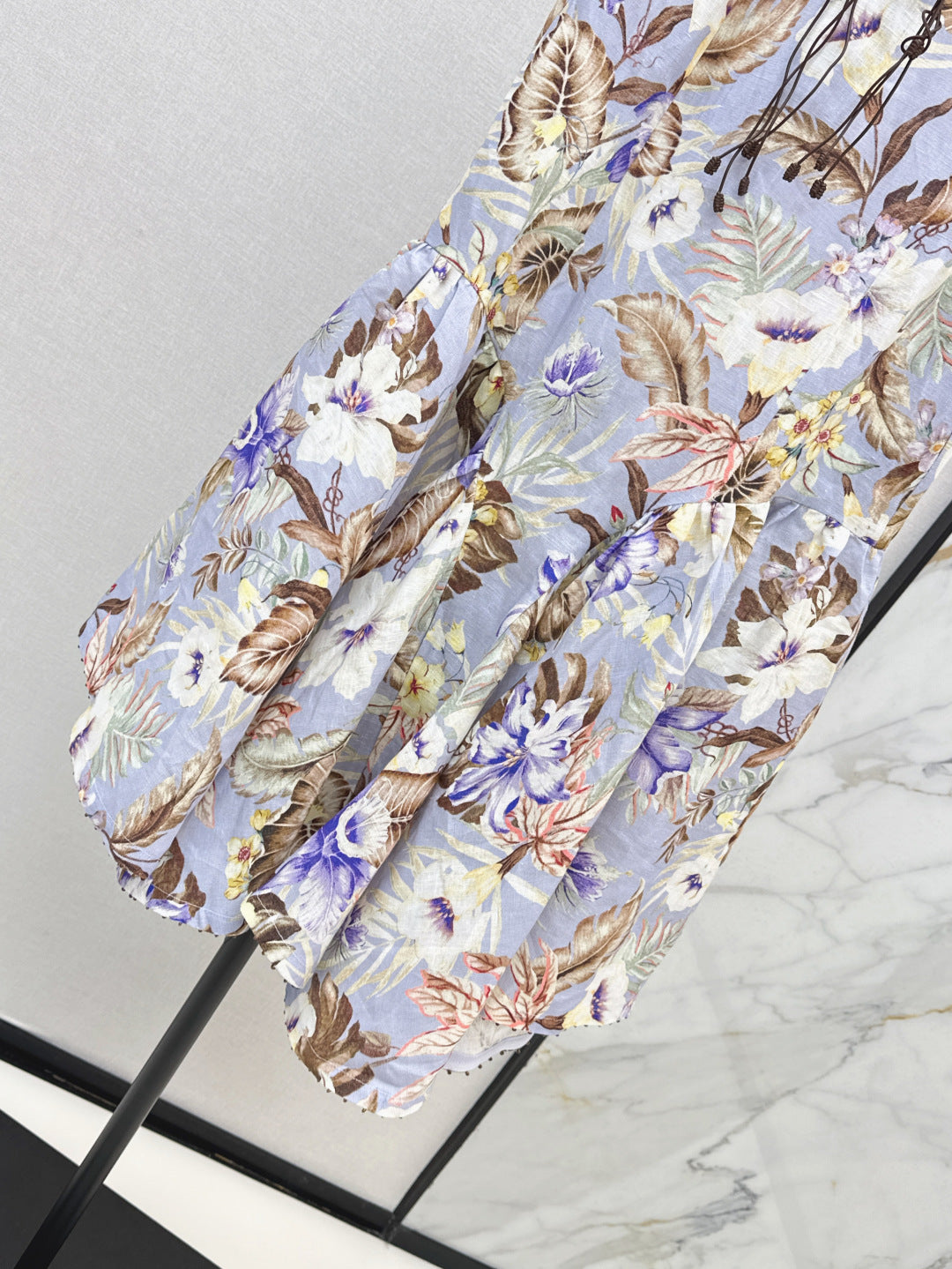 25ss print linen skirt