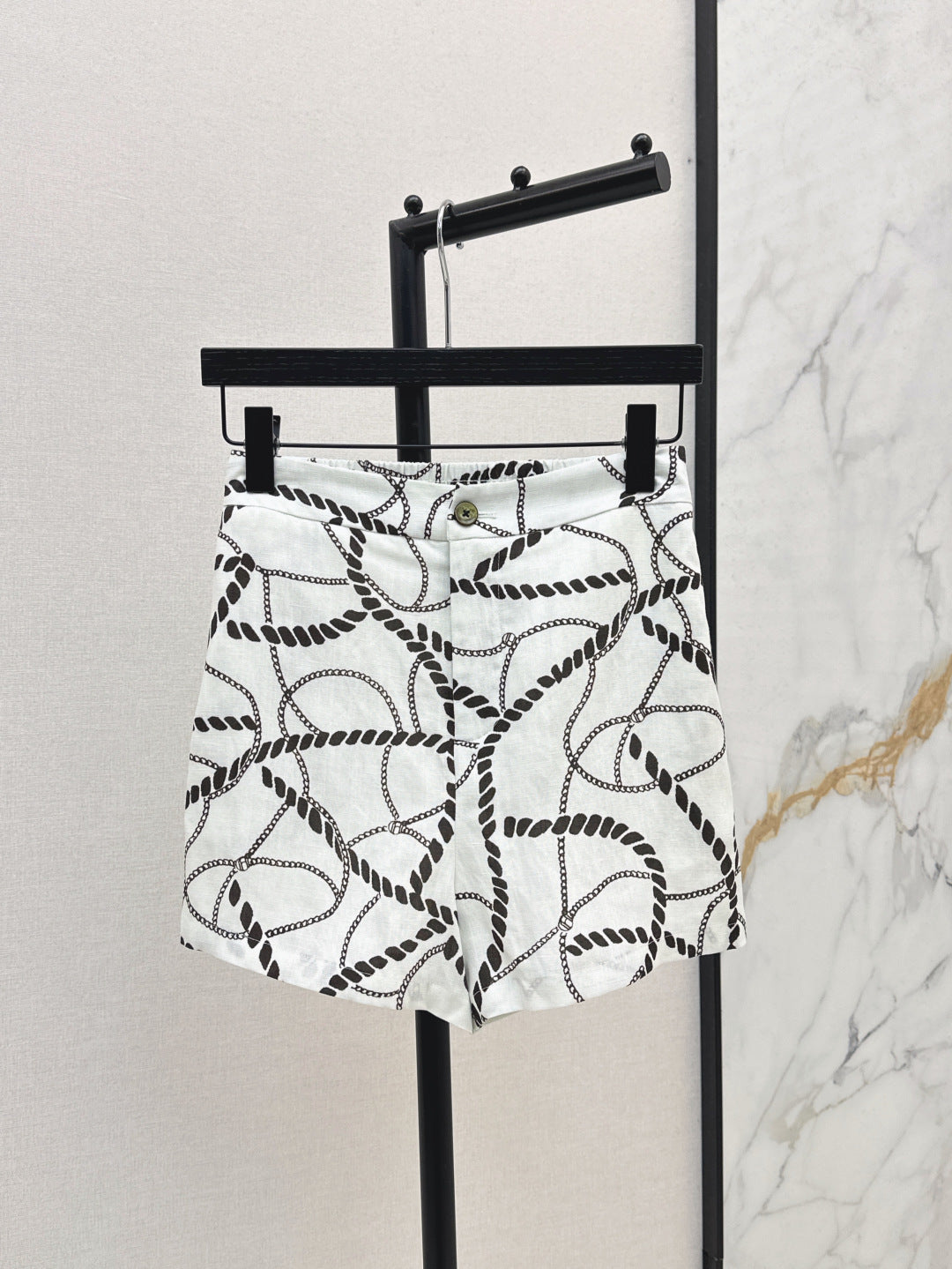 25ss linen print short