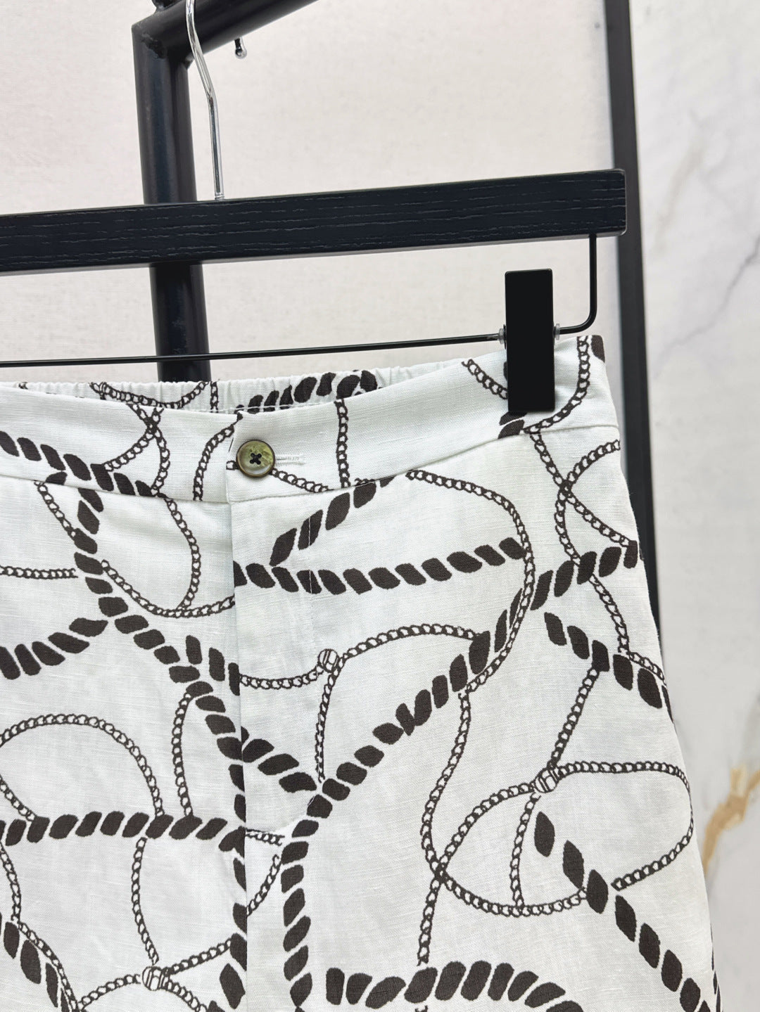 25ss linen print short