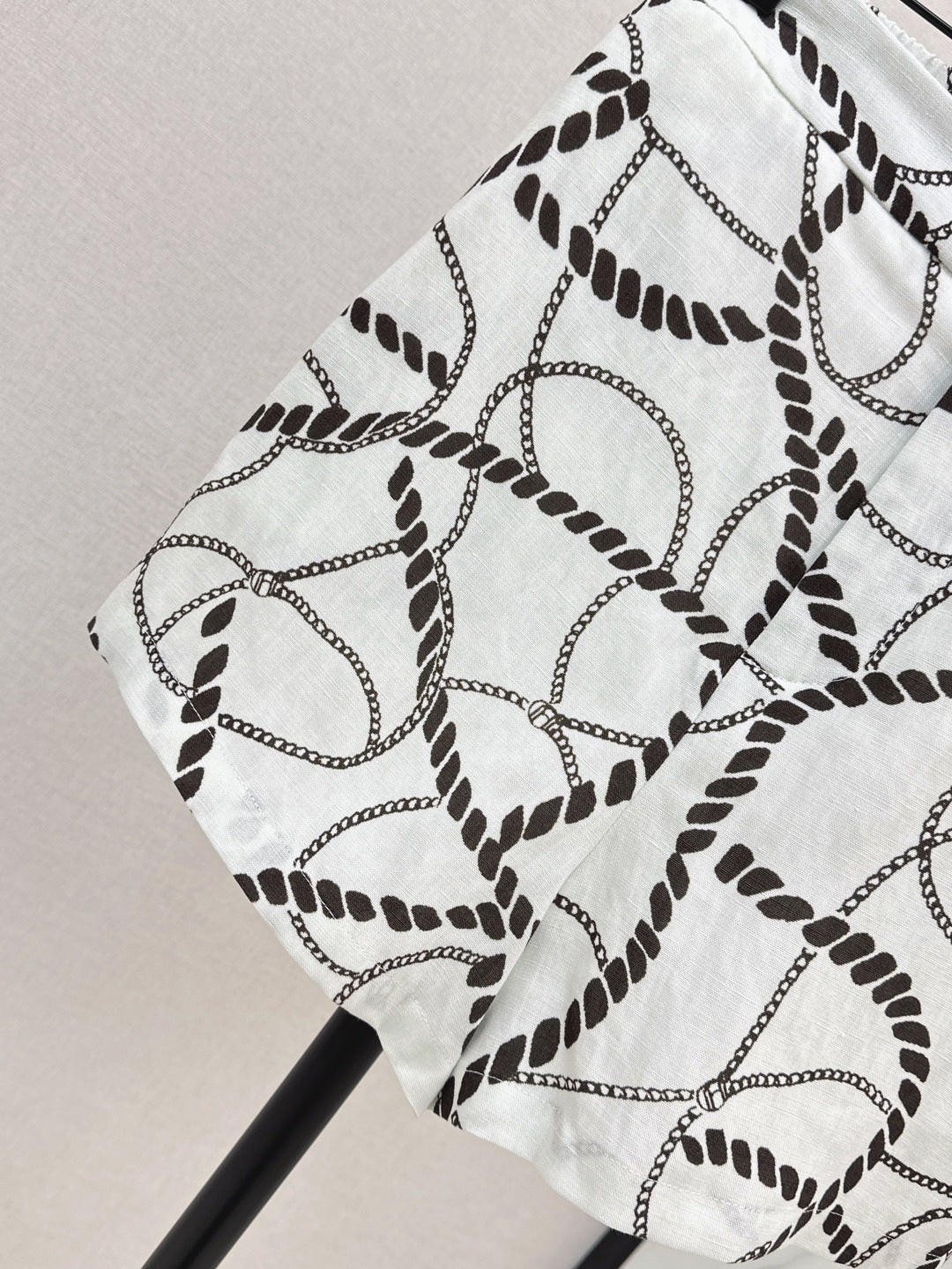 25ss linen print short