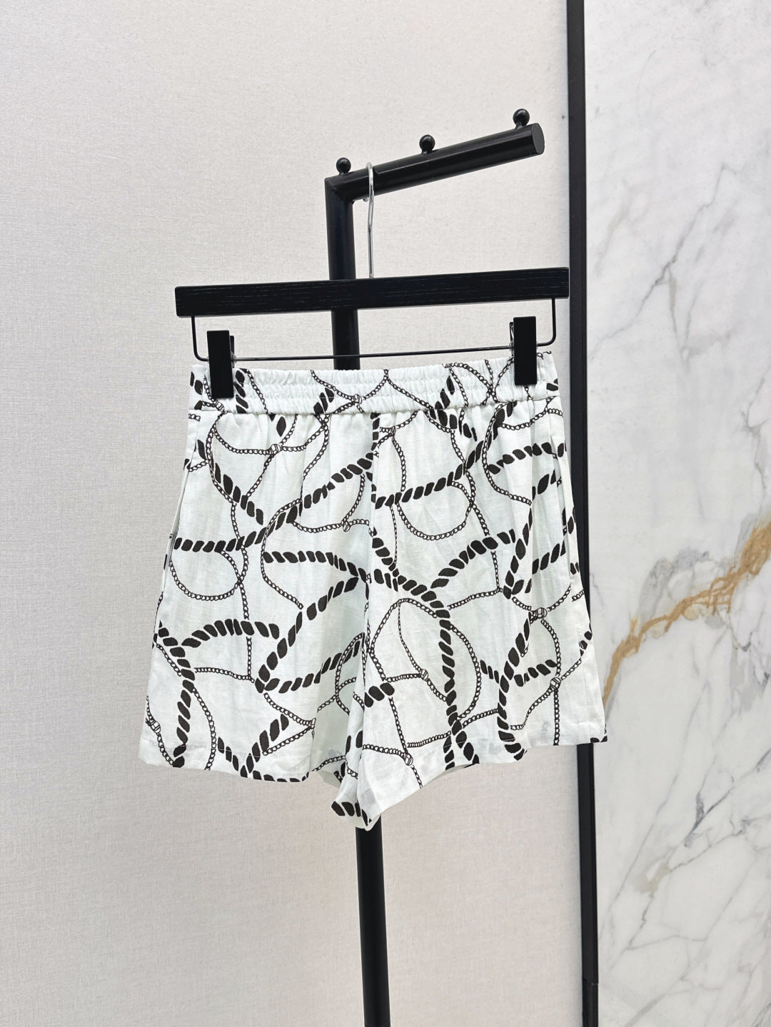 25ss linen print short