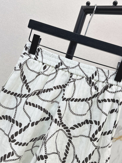 25ss linen print short