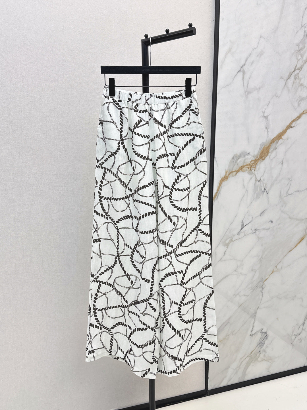 25ss linen print pants