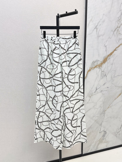 25ss linen print pants