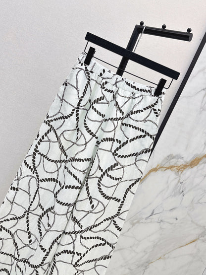 25ss linen print pants