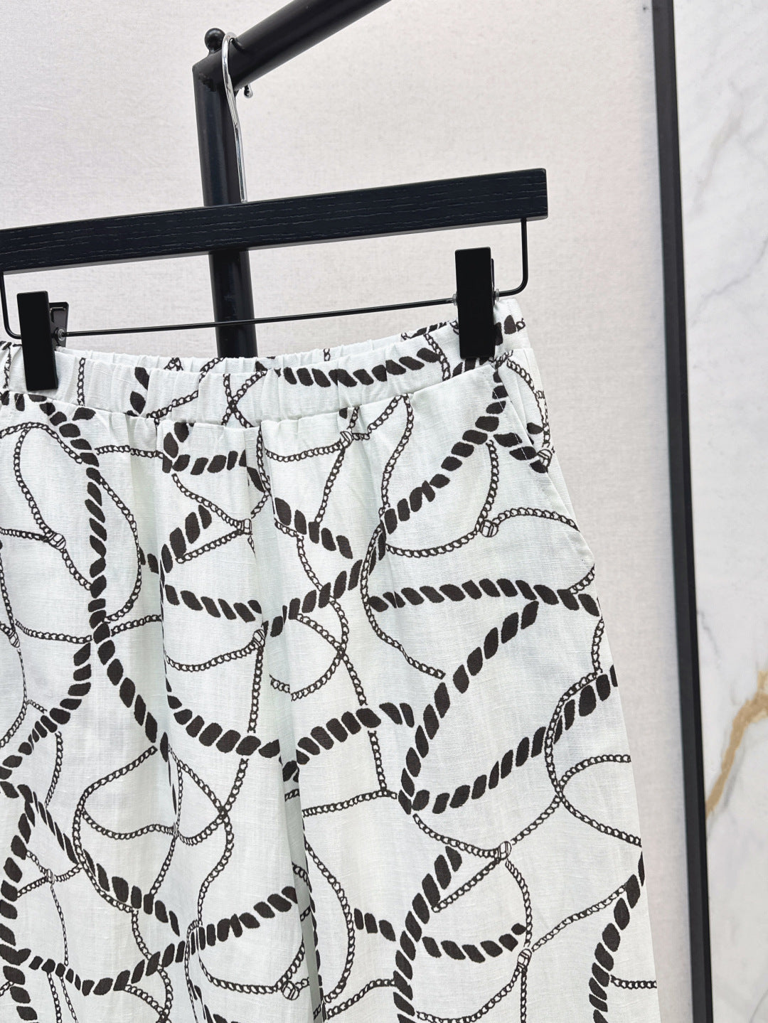 25ss linen print pants