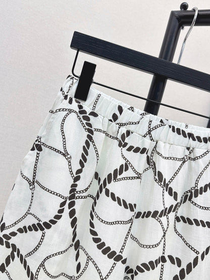 25ss linen print pants