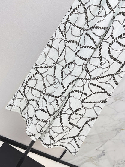 25ss linen print pants