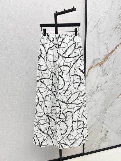 25ss linen print pants