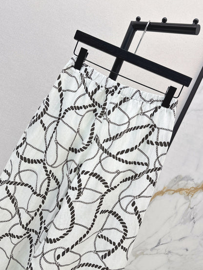 25ss linen print pants