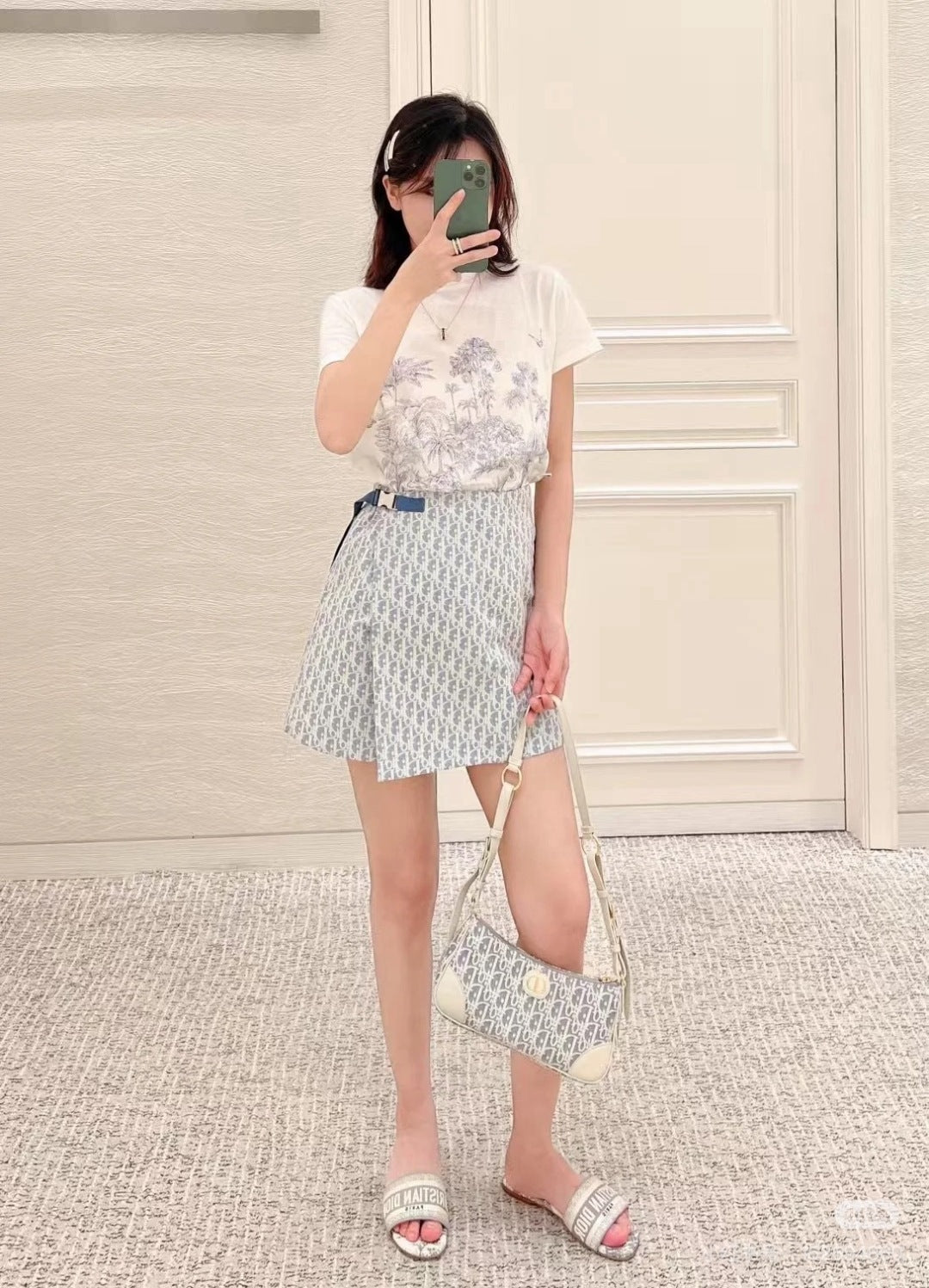 25SS miss print skort