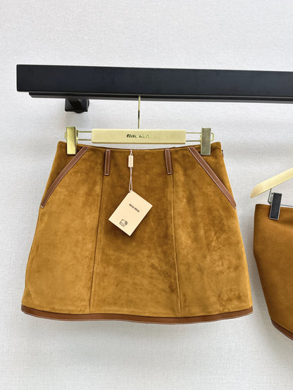 25ss suede skirt