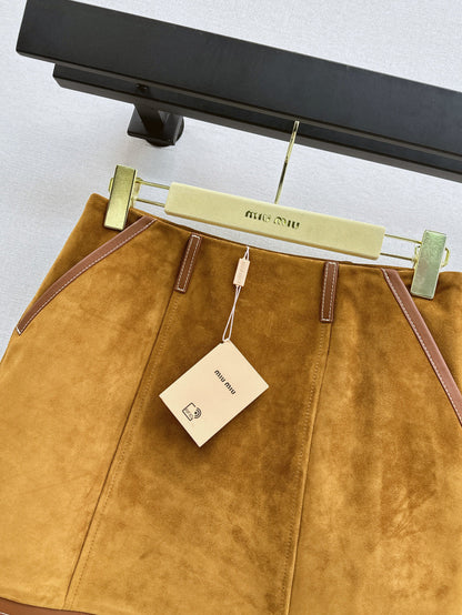 25ss suede skirt
