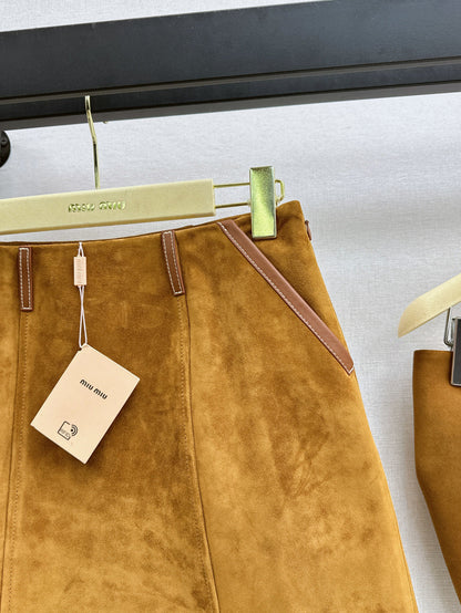 25ss suede skirt