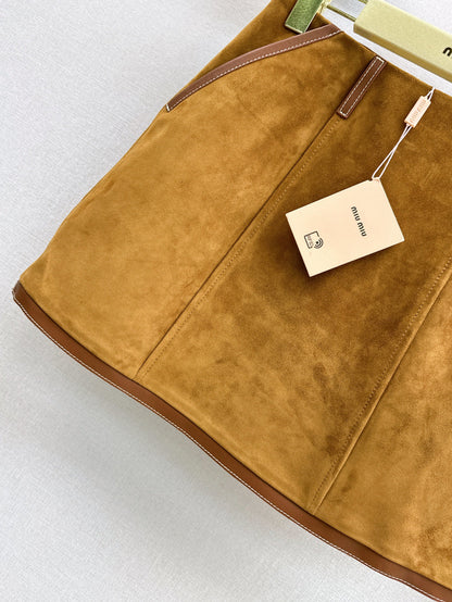 25ss suede skirt